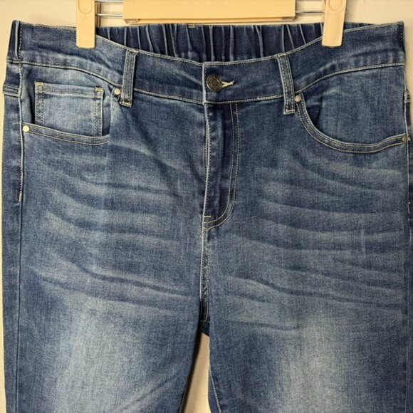 Grace & Lace | Elastic Pull-On Waist Skinny Jeans SZ XL (31-33) NWT - Picture 3 of 12